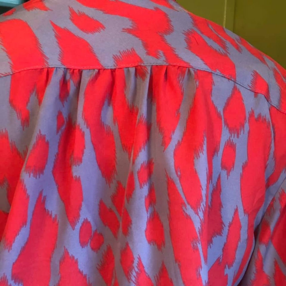 Parker lWomen Blouse Top Print Henley ▪️M - Picture 7 of 12